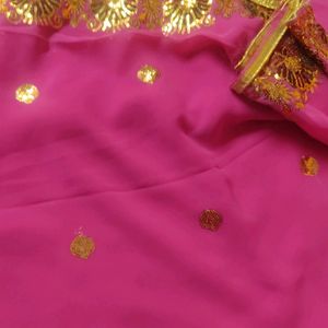 Chamki Pink Saree