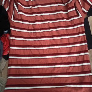 It's A Roadster T Shirt Rust Colored Striped