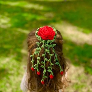 Red Rose Hair Clip