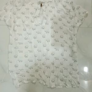 Bear White Top