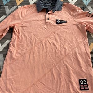 Nautica Pink and Denim Blue Shirt