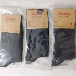 The Bata New Socks Combo-3 Formal Wear(Black).