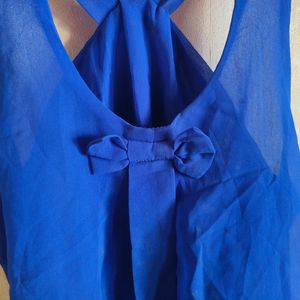 Blue Bow Top