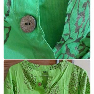 Green Straight Kurta