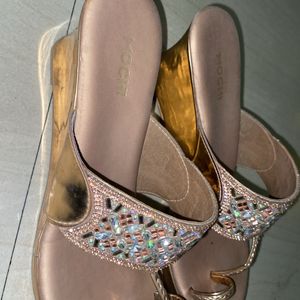 Mochi Embellished Wedge Heels