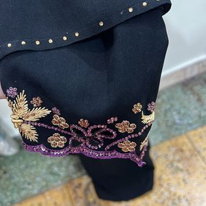 Black Embroidered Abaya