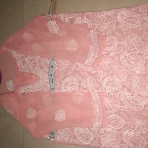 Size S Long Chikankari Kurti Available Low Prize