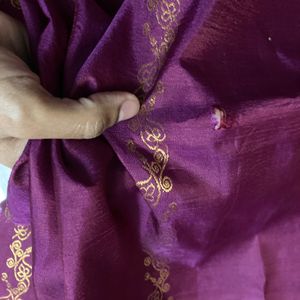 pure silk pavadai fabric for small girl