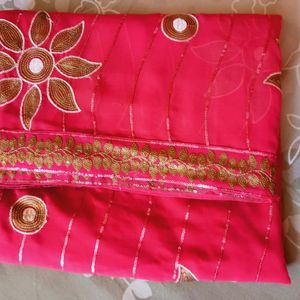 Heavy sequined saree with exquisite working