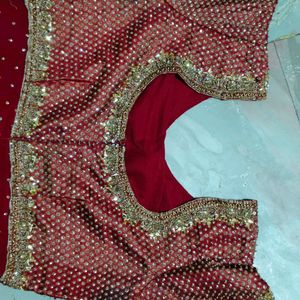 Maroon Embellished Anarkali Set