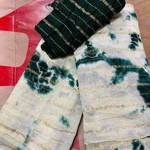 Zari Line Shibori Print Sarees