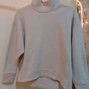 Light Grey Turtle Neck Sweatshirt