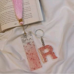 Resin Diwali Platter ,,Key Ring & Bookmark Combo