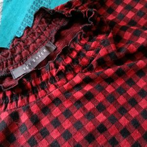 Imported Red Colour Cute Top