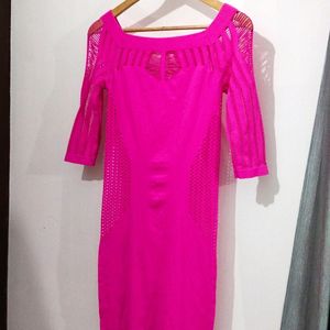 Magenta Colour Frock For Girls