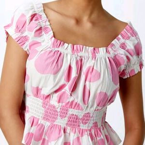 BRAND NEW PINK AND WHITE TOP WITH TAG