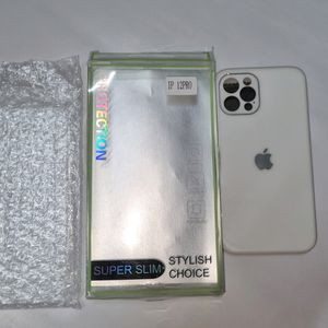 I phone 12 pro back cover with tempered glass