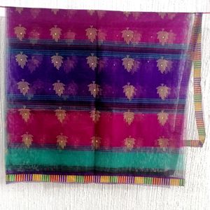 Beautiful Multicolor Saree With Blouse