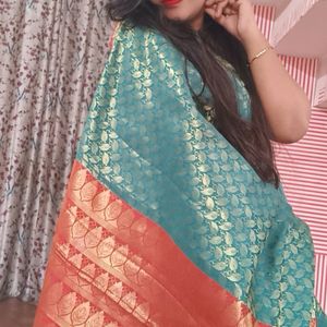 Green Banarasi Saree Sare