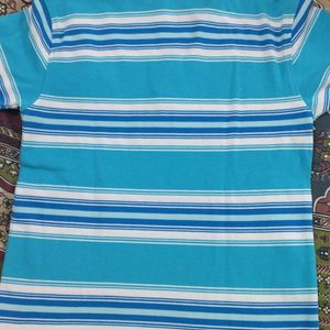 Boys Striped Collar T-shirt