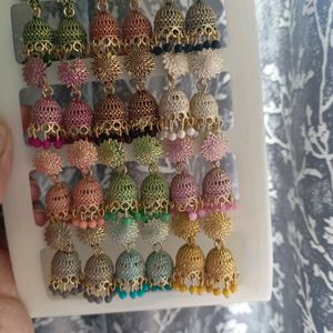 Multi Colour Earrings Pack Of 12