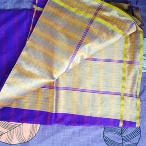 Violet Striped Saree BRAND NEW !