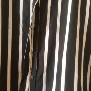 Black Stripped Shirt For Women