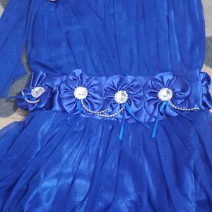 cute small girls blue colour gown