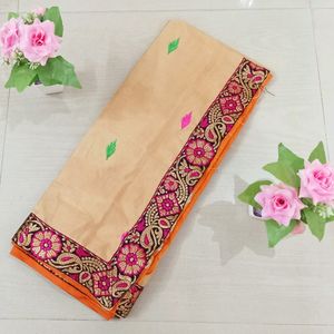 Double Colour Designer Sowcarpet Saree For Womens