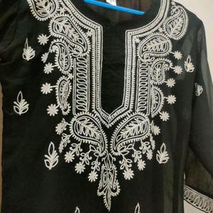 Black Chikankari Kurta🖤