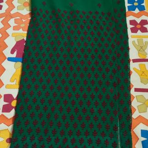 Classic Green And Red Saree