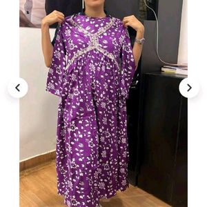 Women New Purple Alia Cut Suit Set Pant Kurti With