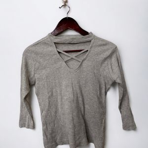 Crossband Grey Top new