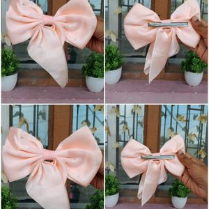 Peach Colour HairBow