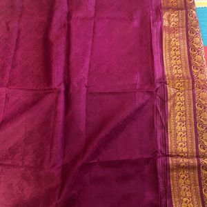 Vintage Mysore Silk Saree With Blouse Piece