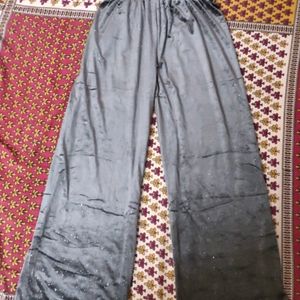 Shinning Grey Velvet Plazzo Pant