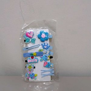 Blue Tic Tac Clips Set