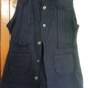 Winter Blue Colour Sleeves Less Jacket