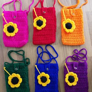 Hand Made Crochet Mobile Bag