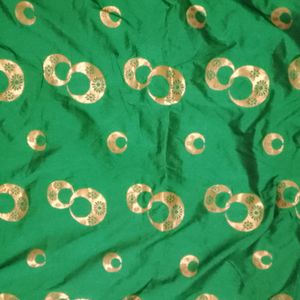 Bright Leaf Green Silk Saree