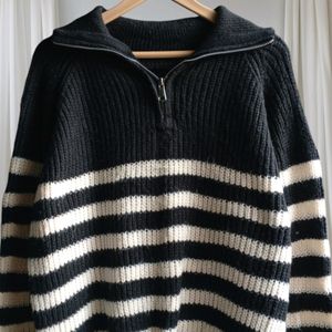 Striped Knitted Cardigan