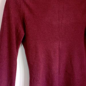 Maroon Sweater. Length: 22 Inches