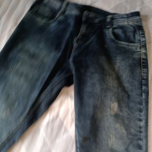 Stone Wash Jean Blackish Grey Colour