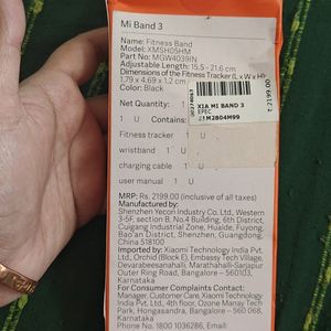 Original Mi Band 3 Device And Charger (No Strap)