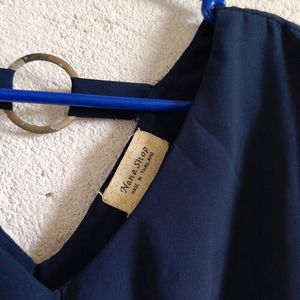 Navy Blue Formal Top