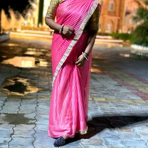 New Peach Saree