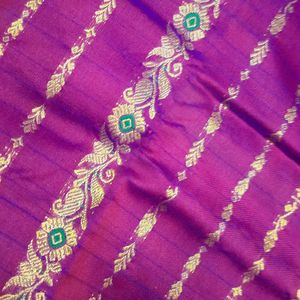 New Kanjivaram Silk Saree With Blouse Attached