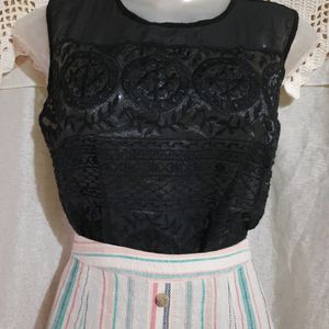 Set Of Mango Top & High Waist Skirt