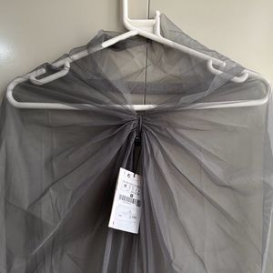 Zara Gathered Tulle Cape