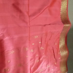 Peach Festival Wear Saree